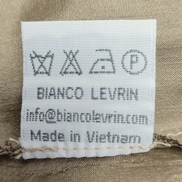 Bianco Levrin 100% Silk Beige Tunic - Picture 5 of 8